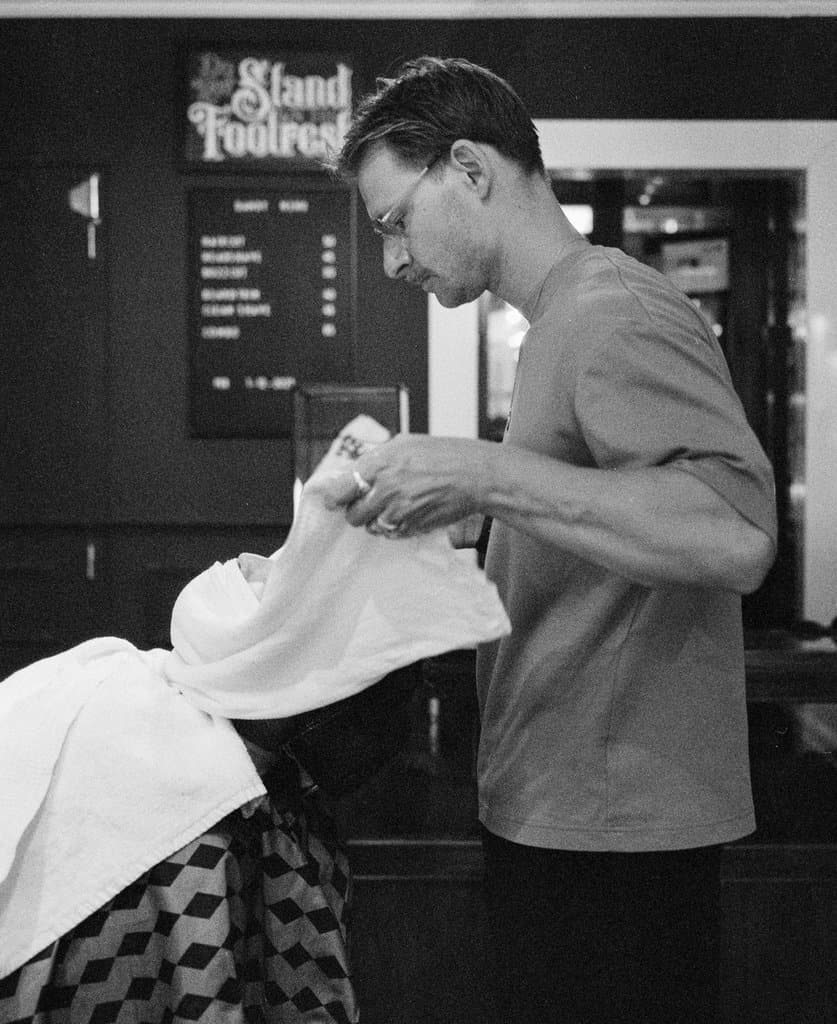 Portrait of a person with thoughtful expression.