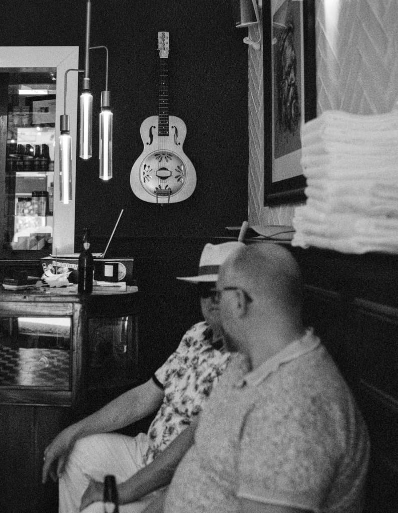 Stylized portrait of a person.