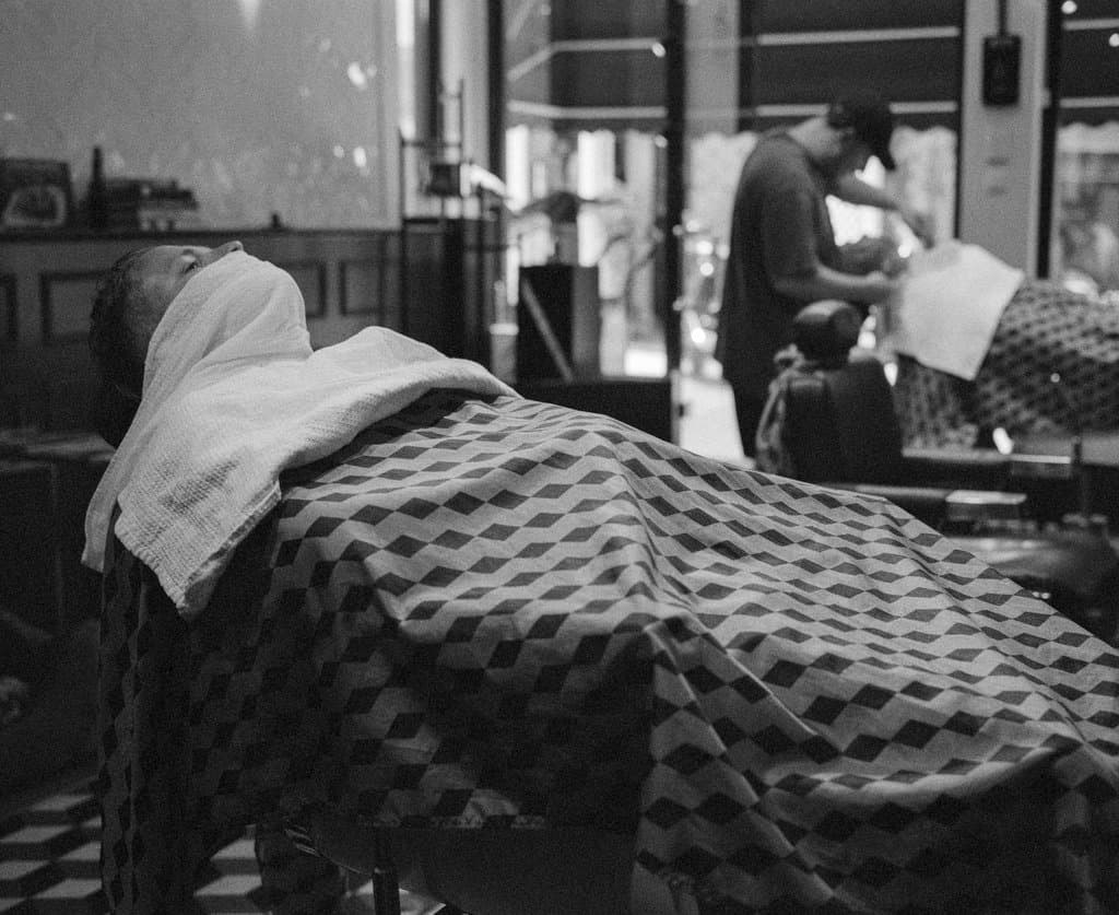 Portrait of a person with dramatic lighting.