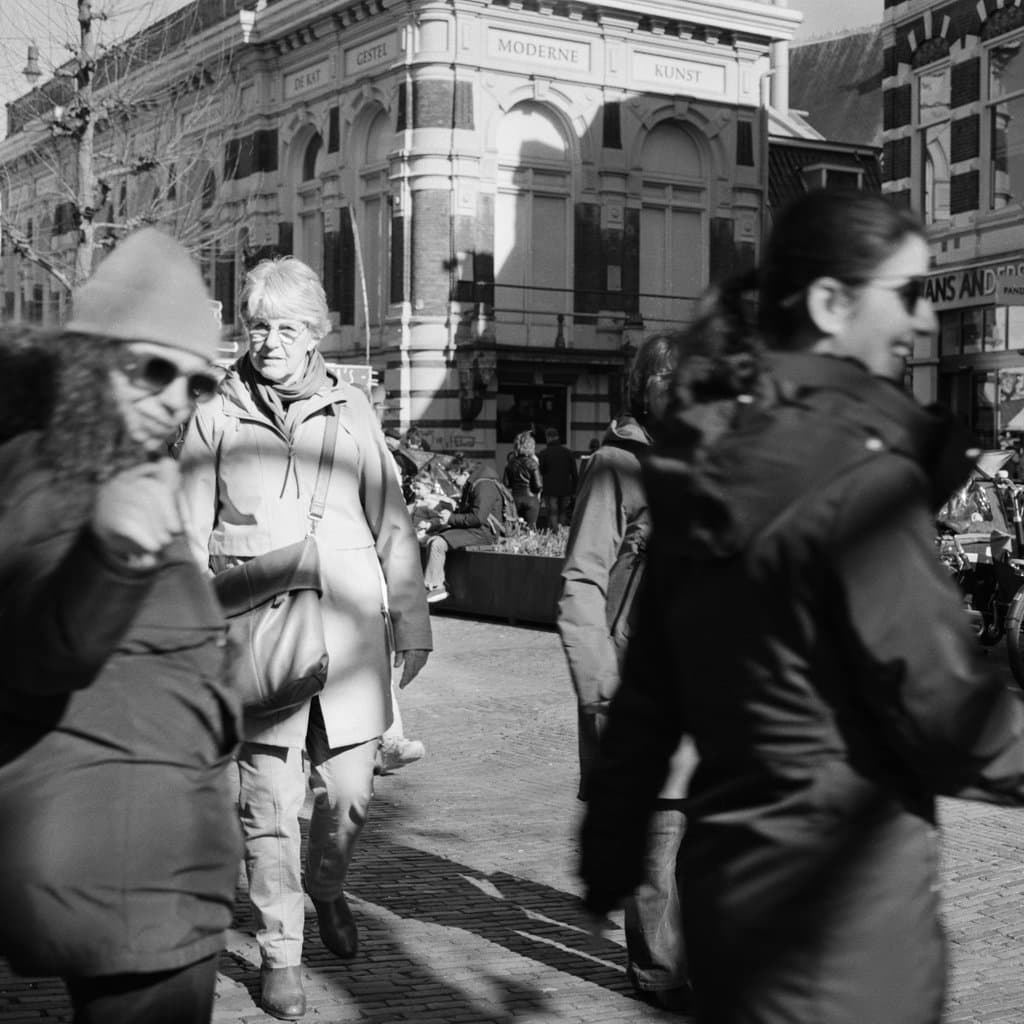 Architectural elements within a street environment.